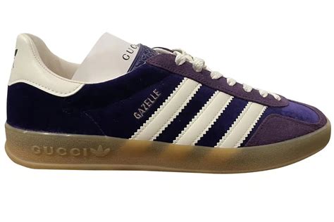 adidas gazelle gucci purple|Adidas x Gucci logo.